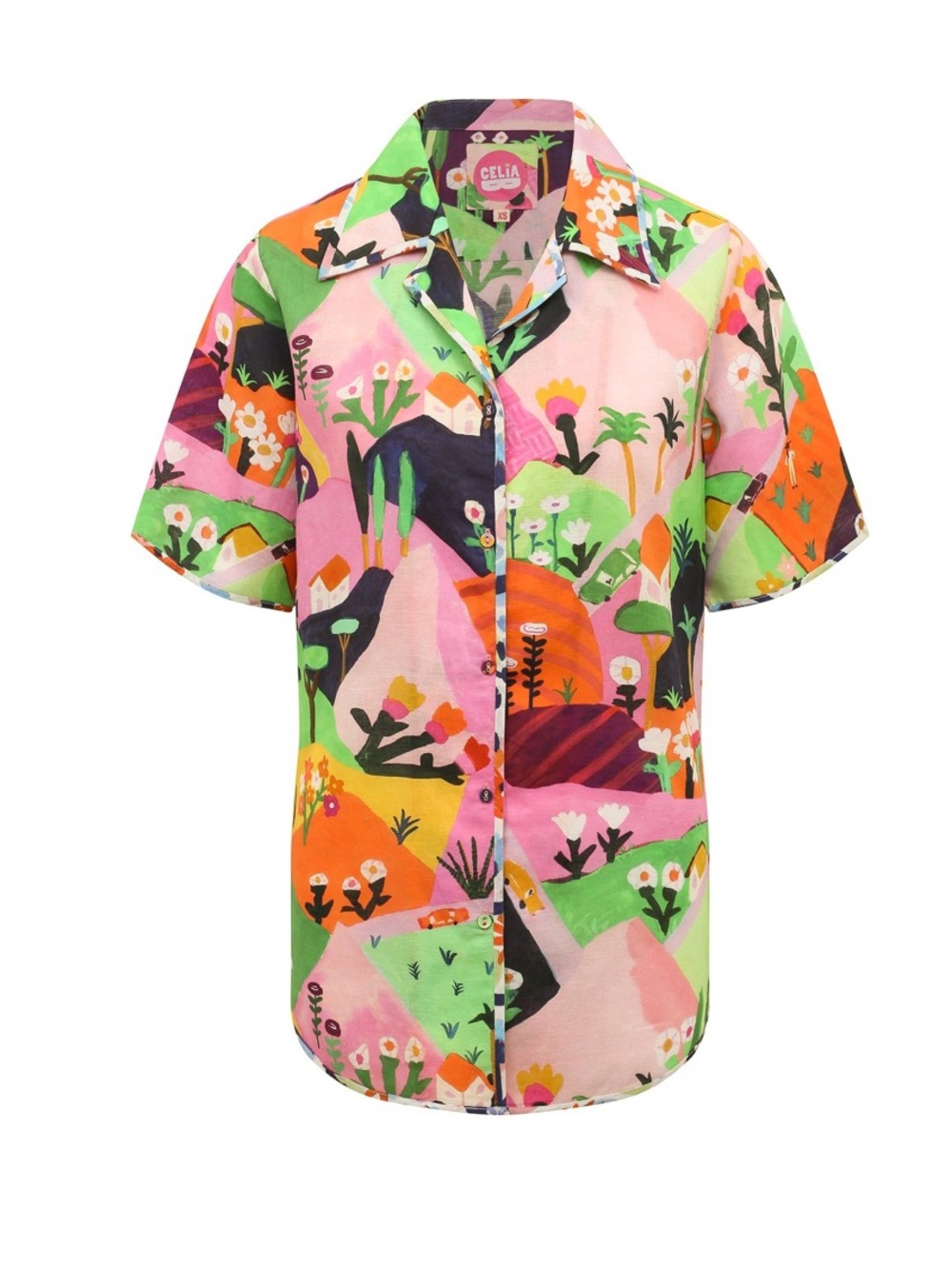 CeliaB Amazonia Linen Blend Top M